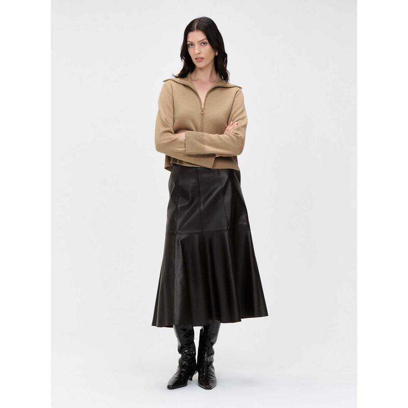 Veronika Maine Merino & Cotton Zip Up Cardigan image number 2